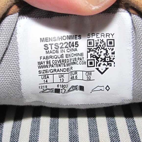 Sperry Men's Striper II CVO Salt Wash Casual Shoes Sized 14 - Picture 2 of 9